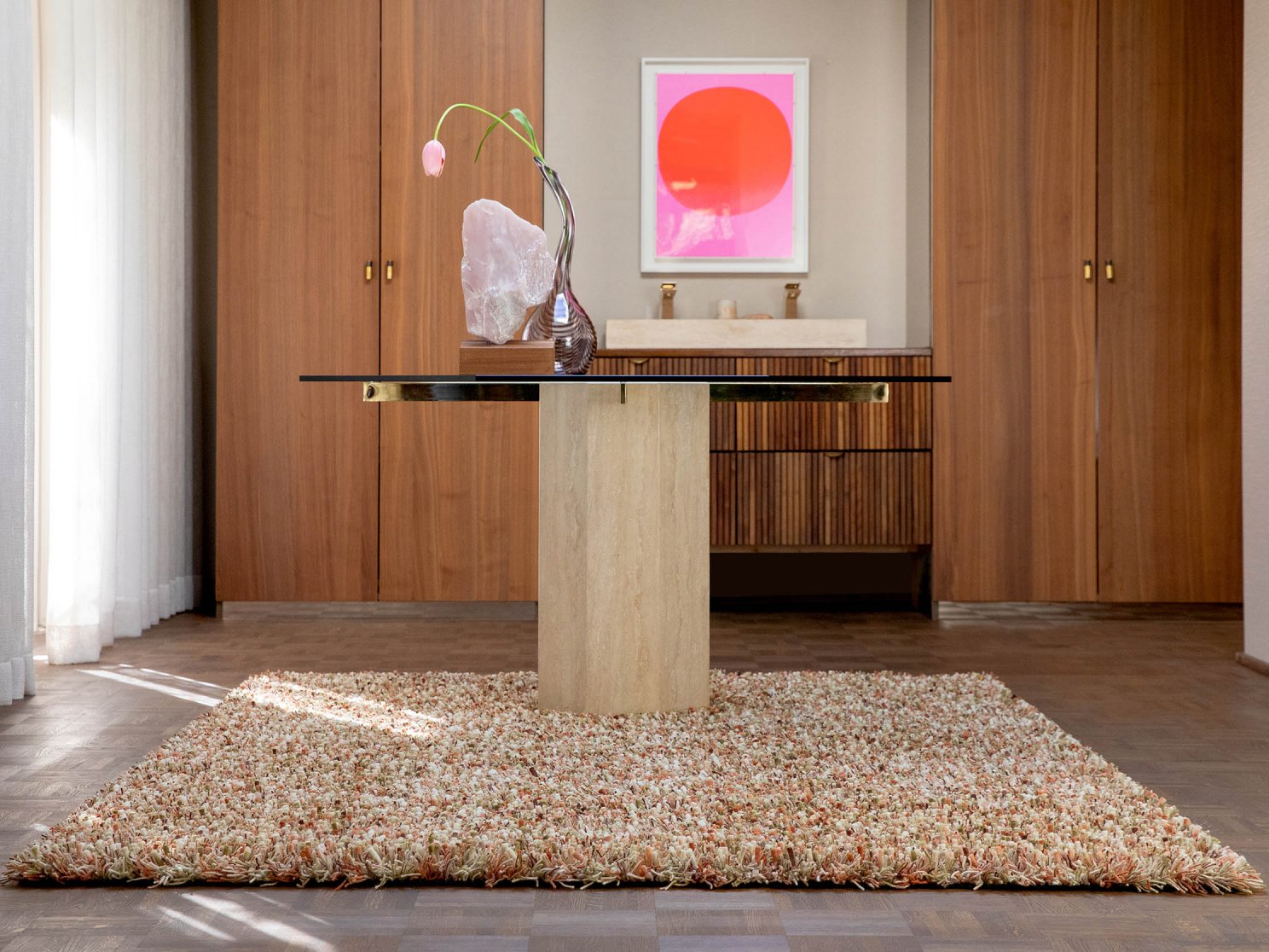 Alfombra Shaggy Spring de Brink & Campman. Elegancia atemporal para tu hogar.