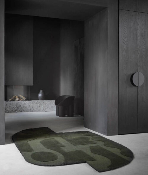 Alfombra Mural de Brink & Campman en diseño abstracto y lana virgen.