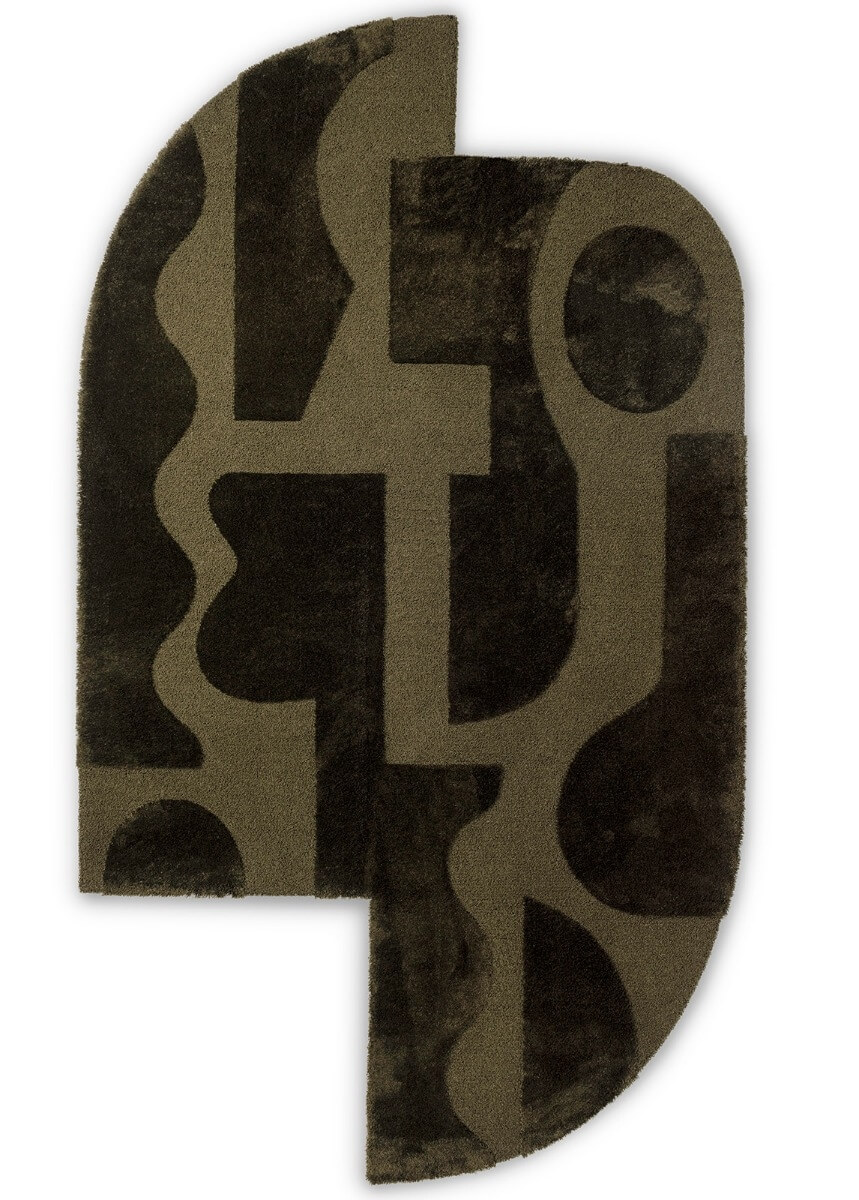 Alfombra Mural de Brink & Campman en diseño abstracto y lana virgen.