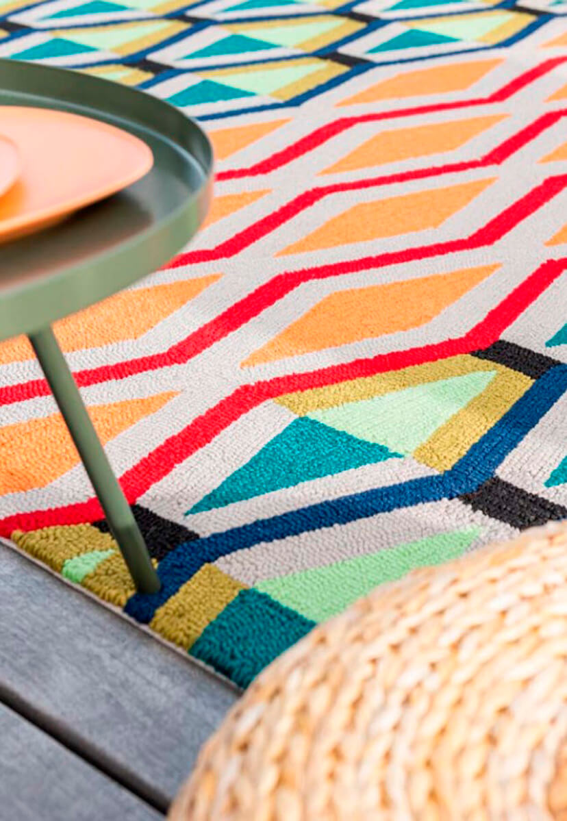 Alfombra de exterior en tienda de alfombras Decorazone de Bilbao