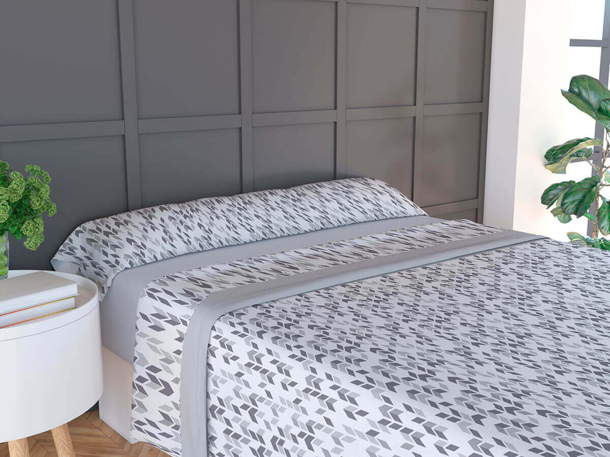 Juego de sábanas coralina en tienda de decoración de Bilbao Decorazone