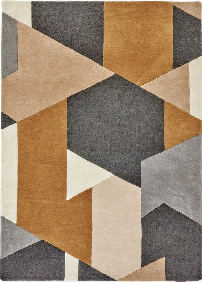 Alfombra lana Popova con diseño Harlequin geométrico en tienda de alfombras Decorazone