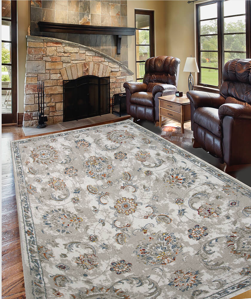 Alfombra Oasis 180 acrílica con diseño clásico vintage en Decorazone tienda de alfombras