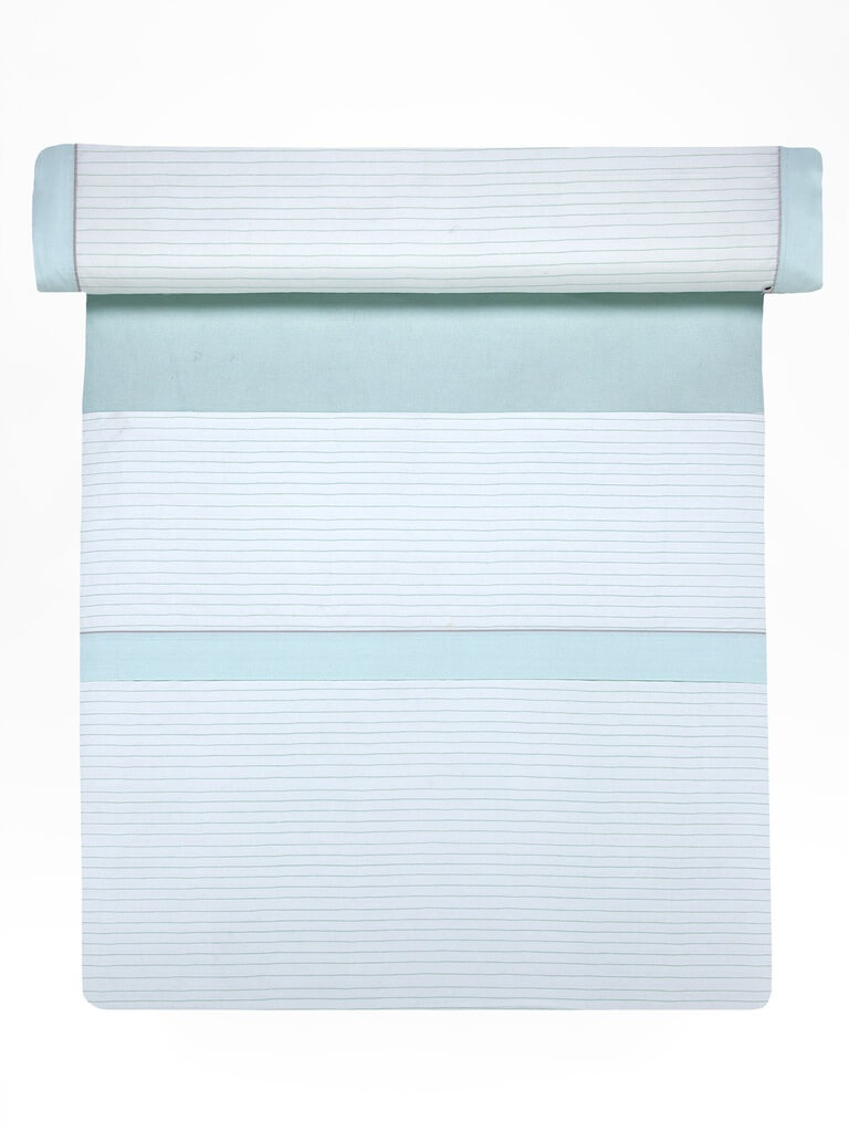 Juego de Sábanas Mora P61 Aqua algodón poliéster, rayas verde agua